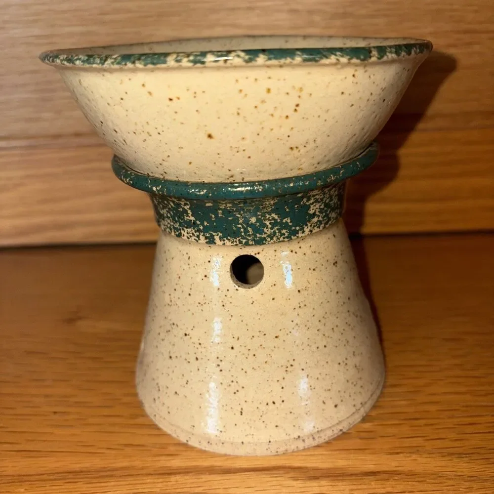 Vintage 1993 Three Rivers Pottery Snowman Tart Warmer Coshocton OH Debbie 15